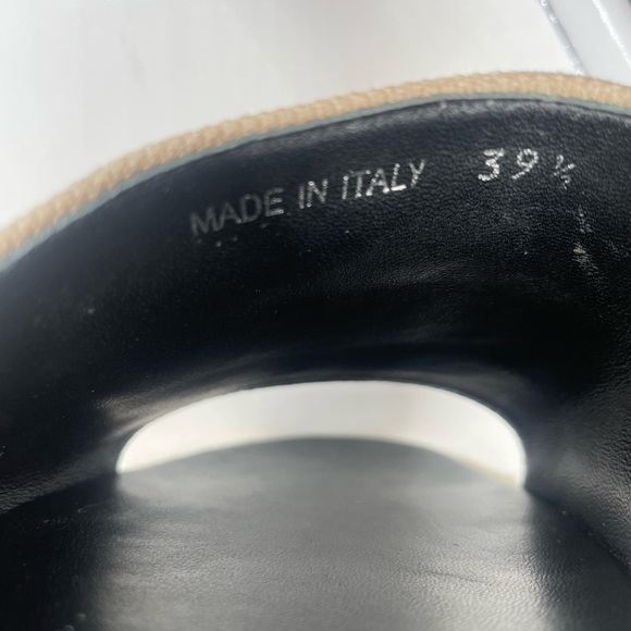 Prada Black Beige Embroidered stripe Corda platform slide espadrille EU 39.5 - Picture 6 of 6